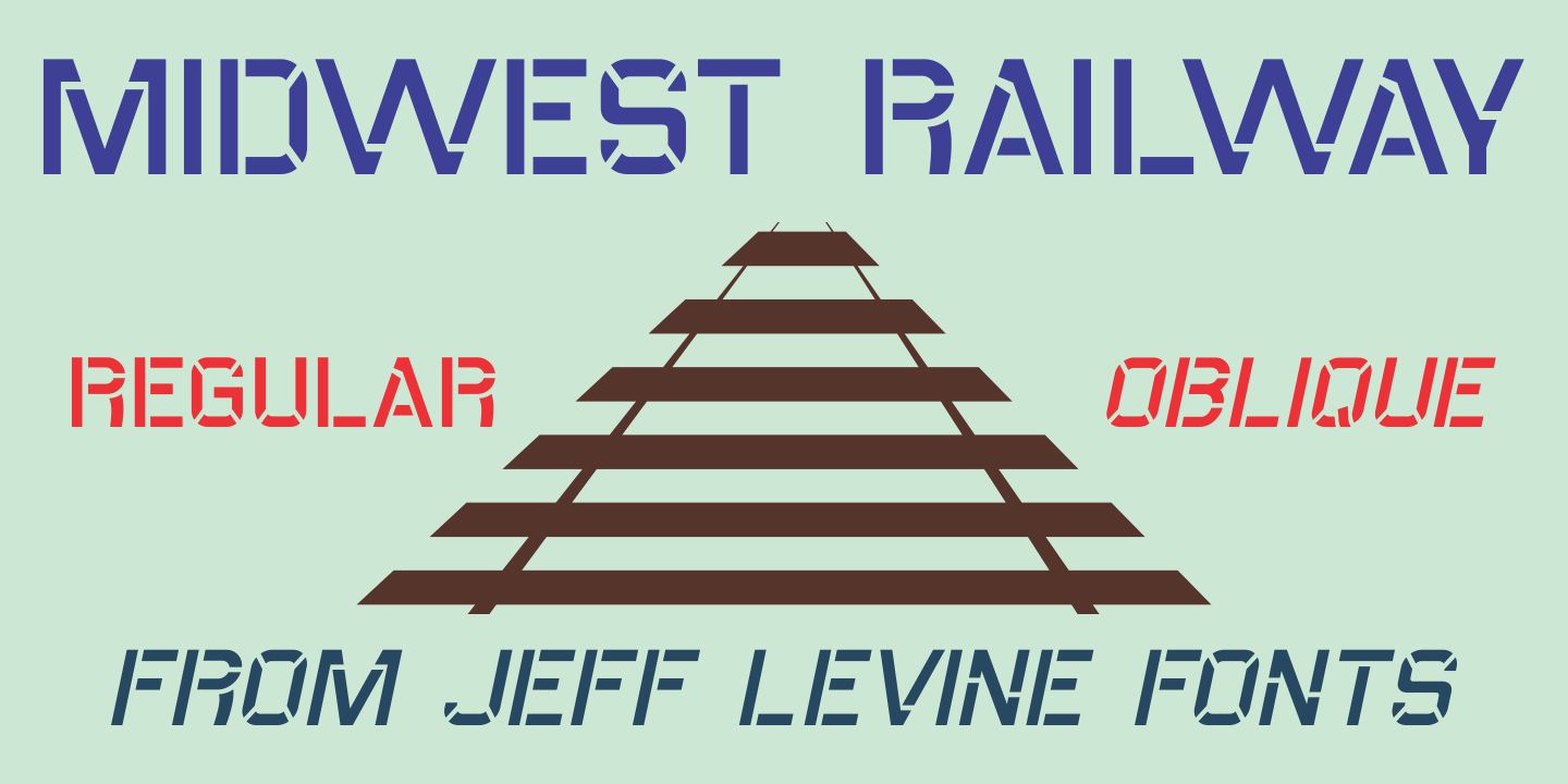 Schriftart Midwest Railway JNL